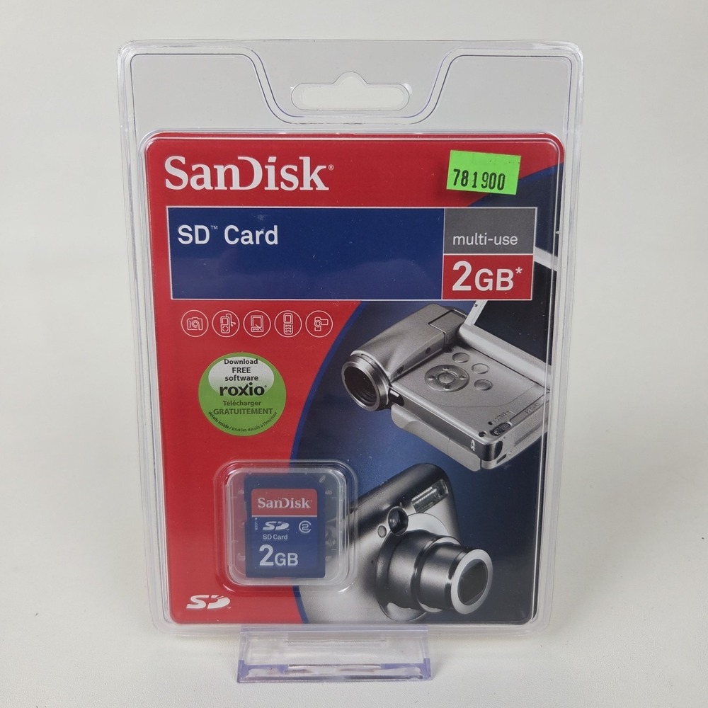 SanDisk SD Card 2GB Brand New Sealed Camera Camcorder Memory